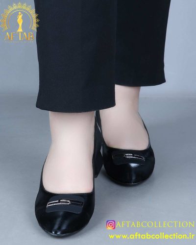 کفش مجلسی ساتن نگین مربع پابزرگ