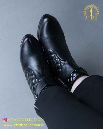 نیم بوت شنل دوزی سگکدار پابزرگ