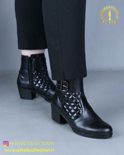 نیم بوت شنل دوزی سگکدار پابزرگ