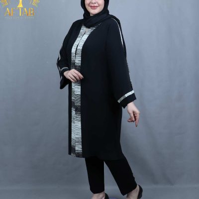 مانتو کریشه نوار خرجکار راه سایزبزرگ