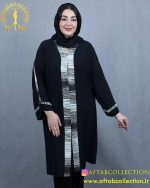 مانتو کریشه نوار خرجکار راه سایزبزرگ