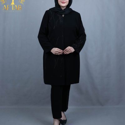 مانتو کرپ نگین موجی سایزبزرگ