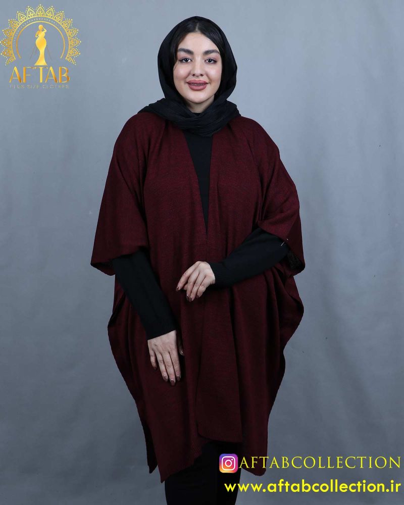 مانتو بافت پانچ سایزبزرگ 3234 - Image 28