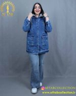 مانتو جین کلاه دار سایزبزرگ