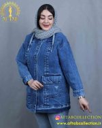 مانتو جین کلاه دار سایزبزرگ