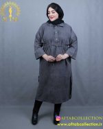 مانتو کفتان مخمل کبریتی سایزبزرگ