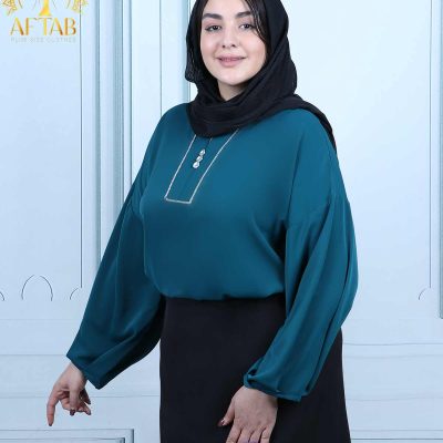 شومیز الیزا آستین پیله سایزبزرگ