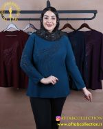 شومیز جودون گل طاووس سایزبزرگ