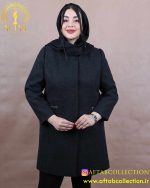 پالتو یقه گرد زیپی سایزبزرگ