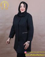 پالتو یقه گرد زیپی سایزبزرگ