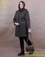 پالتو یقه گرد زیپی سایزبزرگ