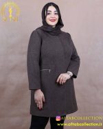 پالتو یقه گرد زیپی سایزبزرگ