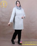 پالتو یقه گرد زیپی سایزبزرگ