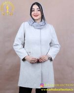 پالتو یقه گرد زیپی سایزبزرگ