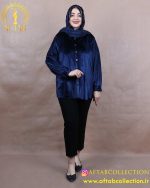 شومیز مخمل دکمه دار سایزبزرگ
