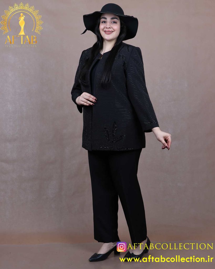 کت و شلوار مجلسی خطی سایزبزرگ