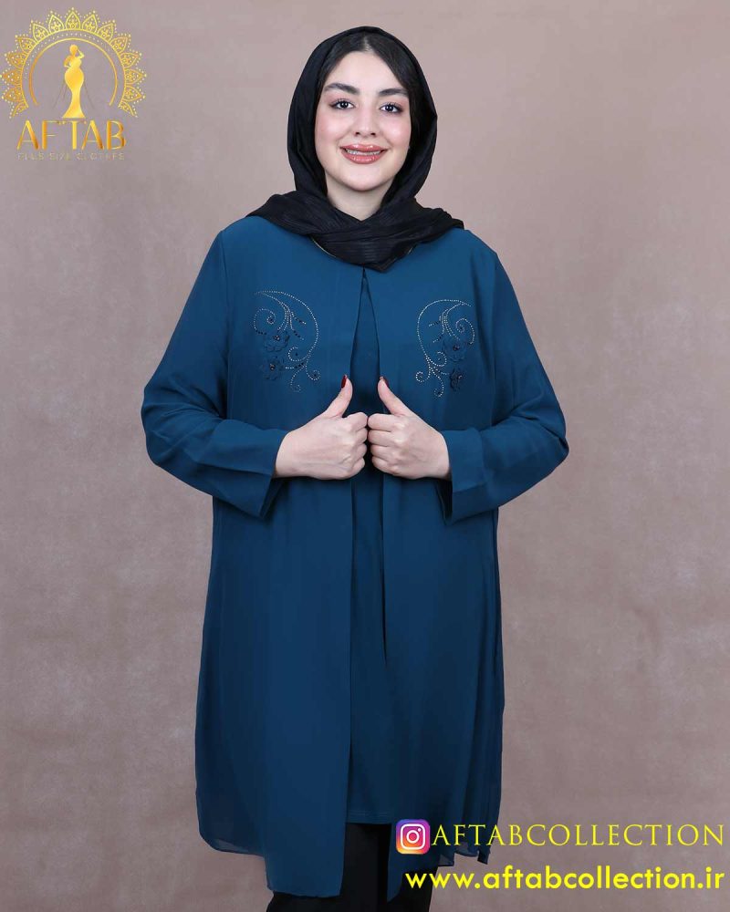 شومیز حریر گل شکوفه سایزبزرگ