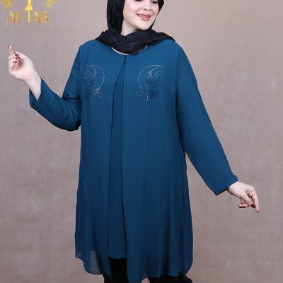 شومیز حریر گل شکوفه سایزبزرگ