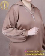 شومیز یقه شکاری نوار نگینی سایزبزرگ