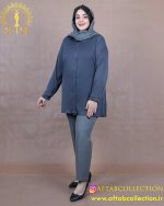 شومیز ساتن جلو دکمه سایزبزرگ