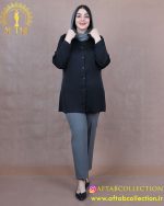 شومیز ساتن جلو دکمه سایزبزرگ