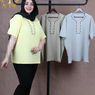 تیشرت گلدوزی سنتی سایزبزرگ