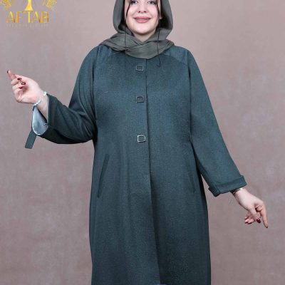 مانتو ملانژ سه دکمه فلزی سایزبزرگ