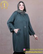 مانتو ملانژ سه دکمه فلزی سایزبزرگ