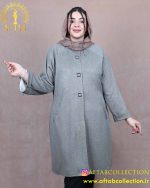 مانتو ملانژ سه دکمه فلزی سایزبزرگ