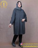 مانتو ملانژ سه دکمه فلزی سایزبزرگ