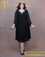 پیراهن مجلسی یقه سنگی سایزبزرگ