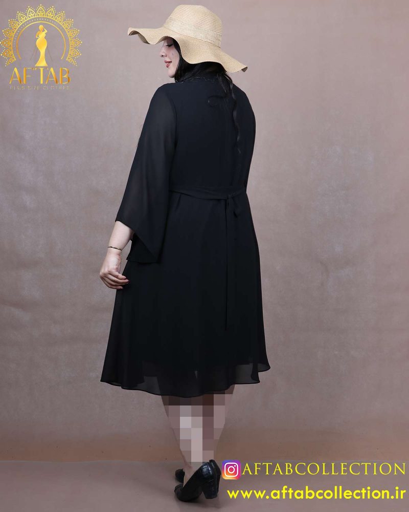 پیراهن مجلسی یقه سنگی سایزبزرگ