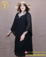 پیراهن مجلسی یقه سنگی سایزبزرگ
