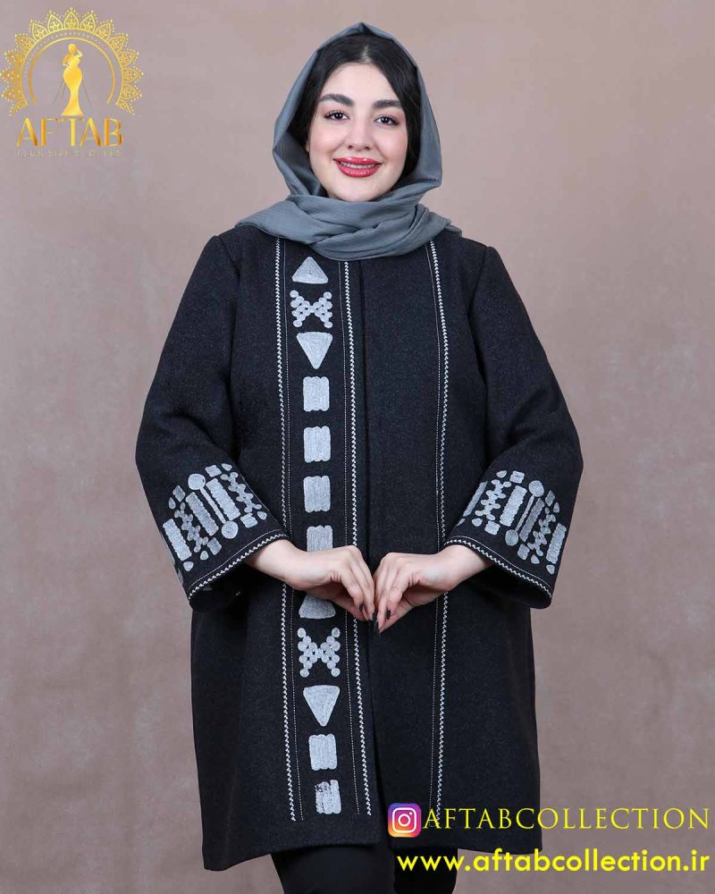 پالتو فوتر گلدوزی مزونی سایزبزرگ
