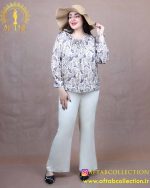شومیز طرحدار پلیسه سایزبزرگ