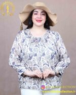 شومیز طرحدار پلیسه سایزبزرگ