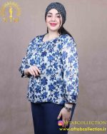 شومیز طرحدار پلیسه سایزبزرگ