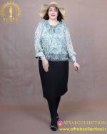 شومیز طرحدار پلیسه سایزبزرگ
