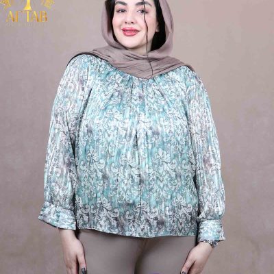 شومیز طرحدار پلیسه سایزبزرگ