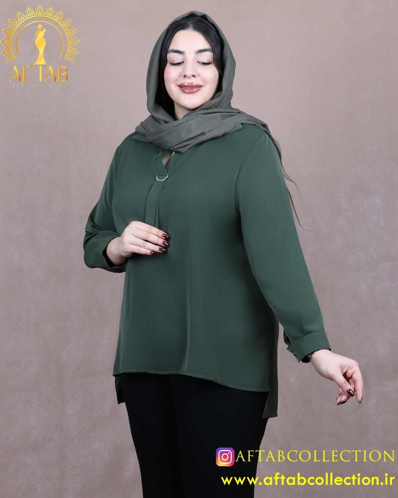 شومیز کراواتی سگکدار سایزبزرگ