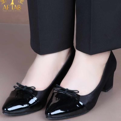 کفش مجلسی سگک مشکی پاپیون پابزرگ