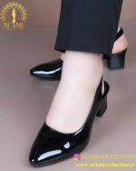 کفش مجلسی ورنی پشت باز پابزرگ