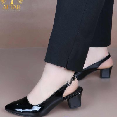 کفش مجلسی ورنی پشت باز پابزرگ