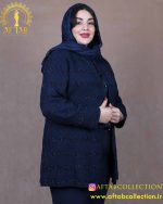 مانتو مراکشی یقه گرد سایزبزرگ