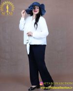 شومیز ساتن ساده گره حلقه سایزبزرگ