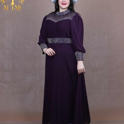 پیراهن مجلسی برش دالبری سایزبزرگ