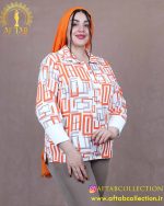 شومیز طرحدار مچ پلیسه سایزبزرگ