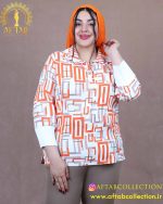 شومیز طرحدار مچ پلیسه سایزبزرگ