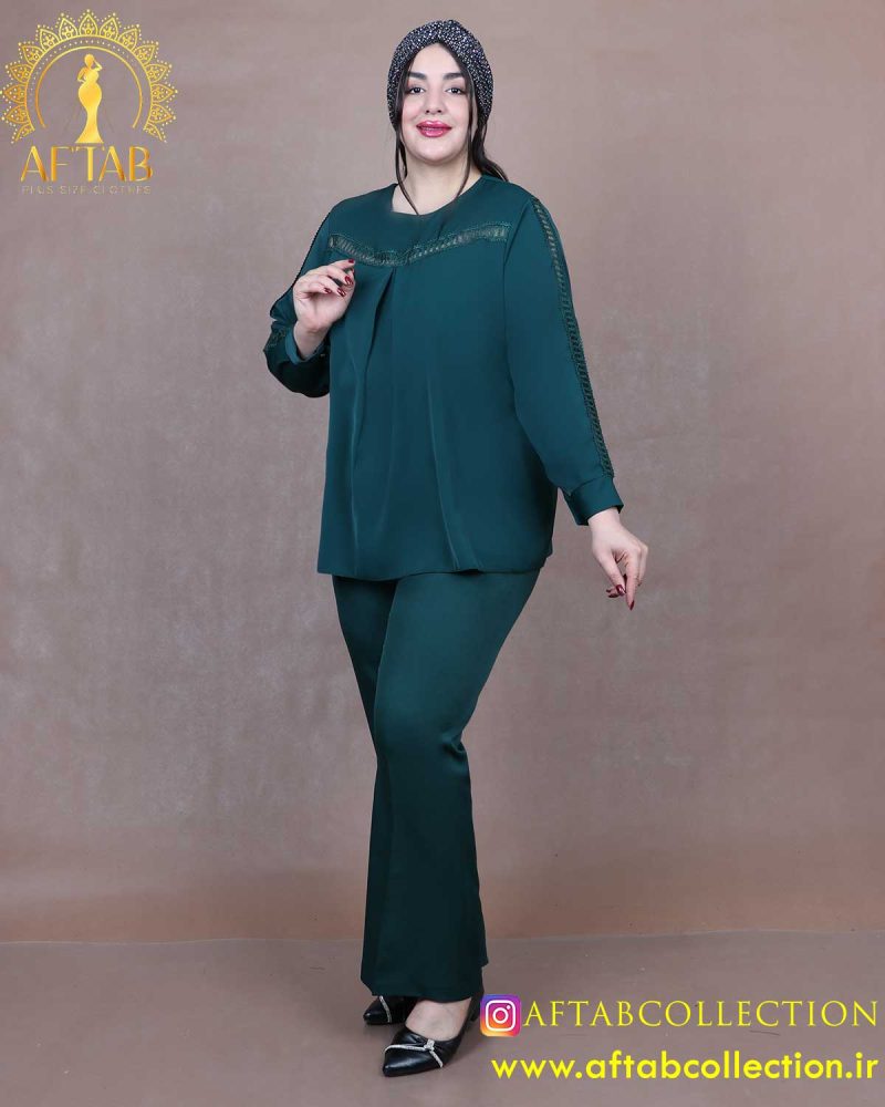 شومیز جلو پیله خرجکار گیپور سایزبزرگ