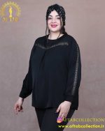 شومیز جلو پیله خرجکار گیپور سایزبزرگ